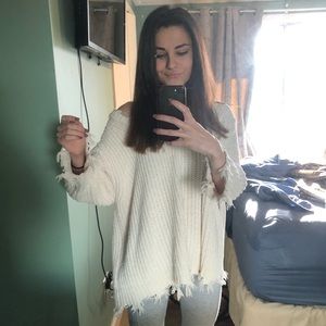 NWOT White SUPER SOFT Sweater